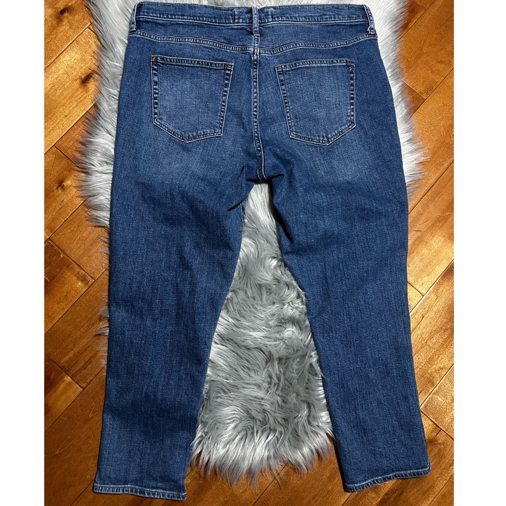 Gap Dark Wash Blue Denim Jeans Best Girlfriend Star Studded Size 33 - Picture 4 of 6